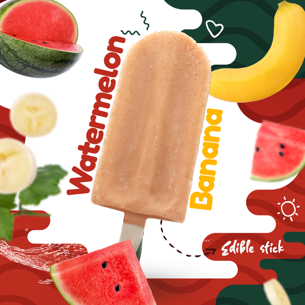 Watermelon Banana Popsicle