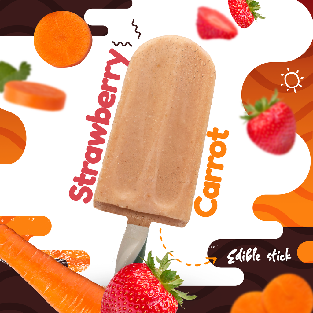 Strawberry Carrot Popsicle